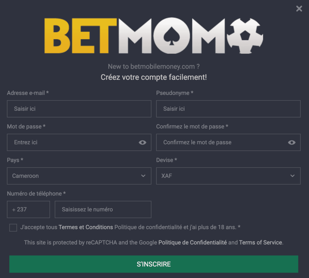 betmomo inscription formulaire