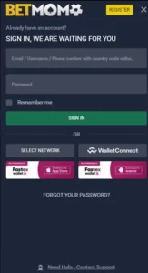 betmomo login